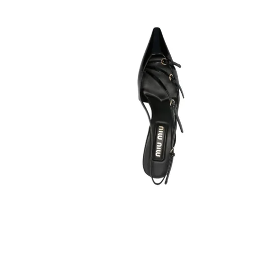 70Mm Patent Leather Slingback Pumps