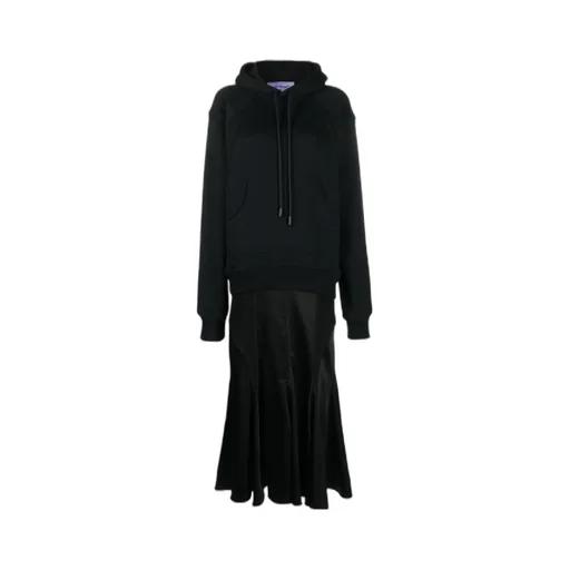 Logo-Embroidered Hoodie Dress