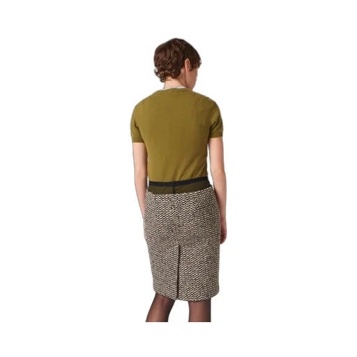 Miu Miu Logo Intarsia Knitted Short-Sleeved Pullover