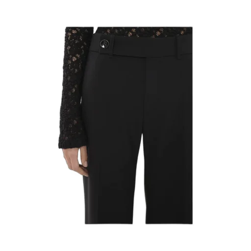 Pleat-Detailing High-Waist Trousers