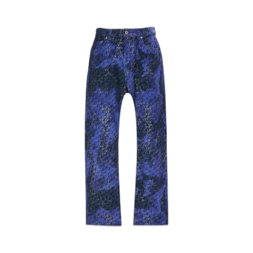 Logo-Jacquard Straight Jeans