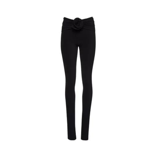 Magda Butrym Floral-Appliqu Ruched Leggings