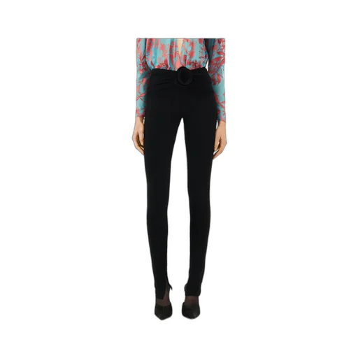 Magda Butrym Floral-Appliqu Ruched Leggings