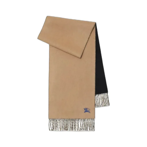 Burberry Ekd Embroidered Fringed Scarf