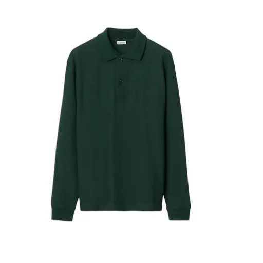 Long-Sleeve Cotton Polo Shirt