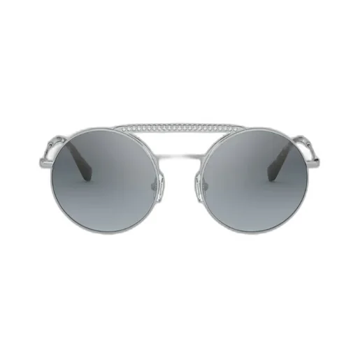 Miu Miu Eyewear Round-Crystal Embellished Aviator Sunglasses