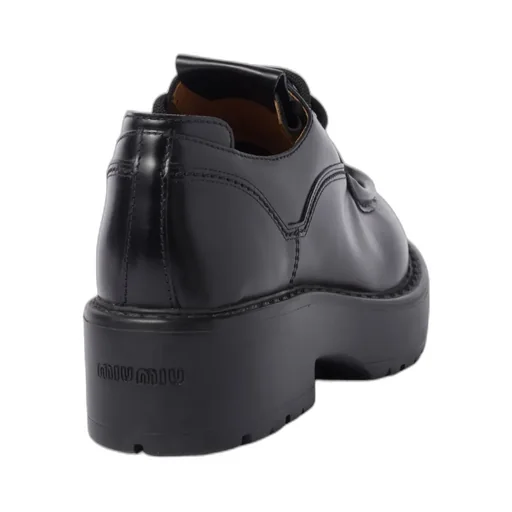 Miu Miu Lace-Up Flat Shoes