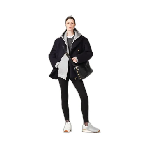 Double-Breasted Cloth Peacoat Jacket