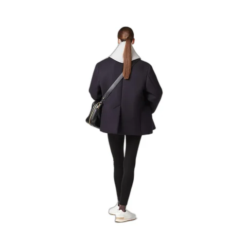 Double-Breasted Cloth Peacoat Jacket