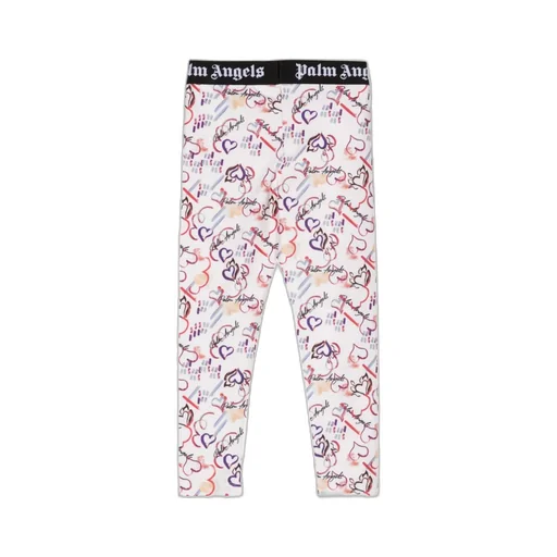 Logo-Waistband Graphic-Print Leggings