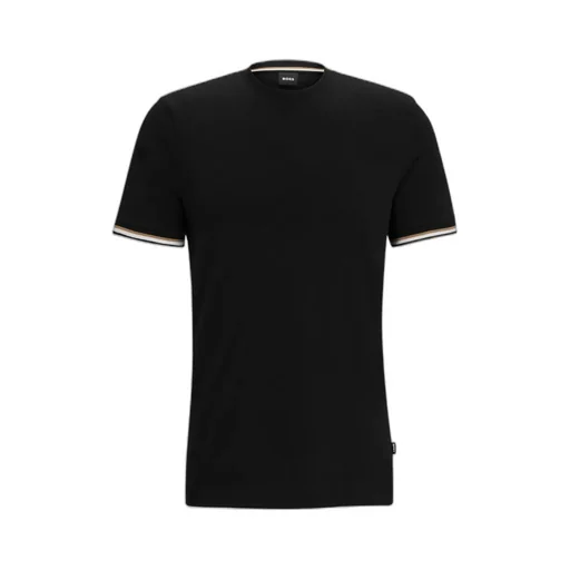 Boss Hugo Boss Stripe-Trim Crewneck T-Shirt