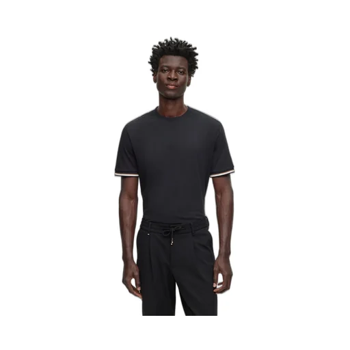 Boss Hugo Boss Stripe-Trim Crewneck T-Shirt
