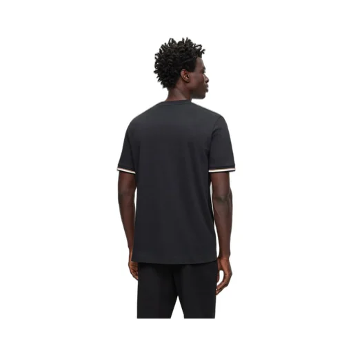 Boss Hugo Boss Stripe-Trim Crewneck T-Shirt