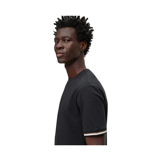 Boss Hugo Boss Stripe-Trim Crewneck T-Shirt