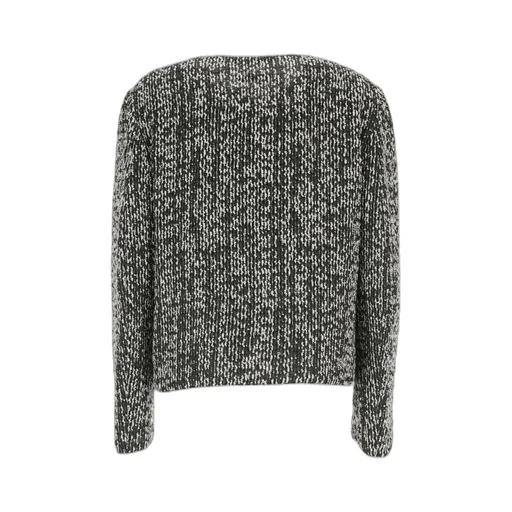 Lanvin Straight Hem Cropped Tweed Jacket