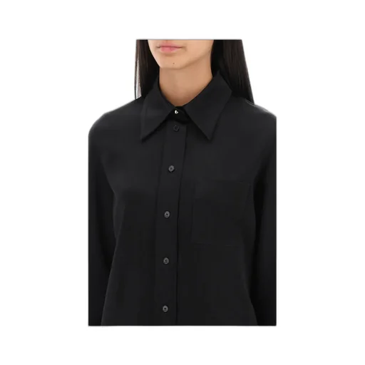Lanvin Long Sleeved Buttoned Satin Shirt