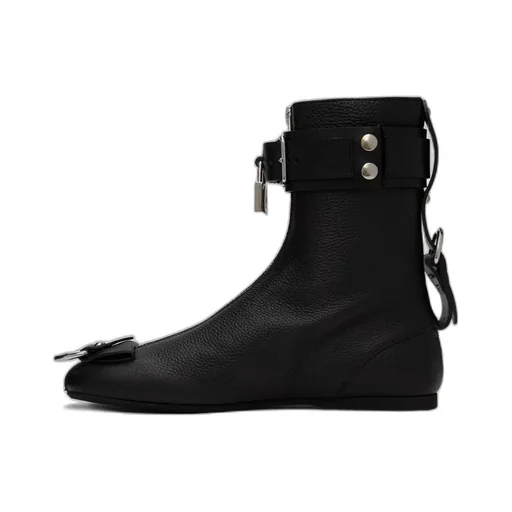 Padlock Zipper Boots