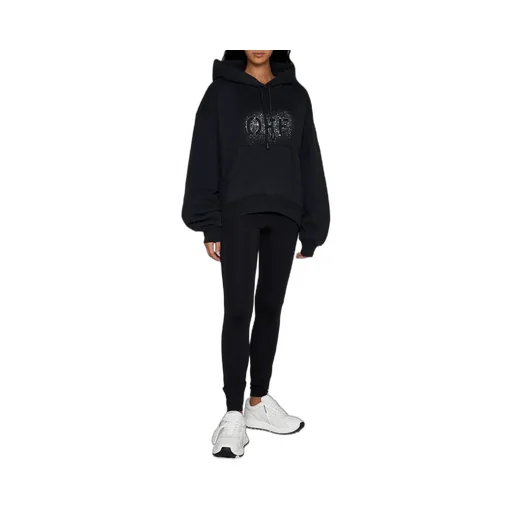 Off-White Drawstring Long-Sleeved Hoodie