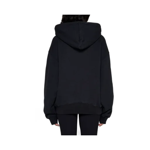 Off-White Drawstring Long-Sleeved Hoodie