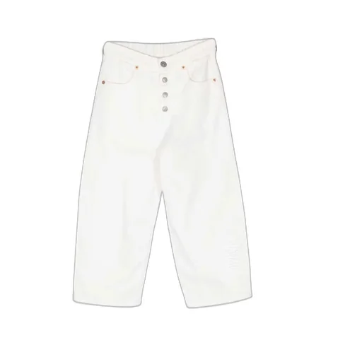 Mm6 Maison Margiela Kids Logo Embroidered Straight Leg Jeans