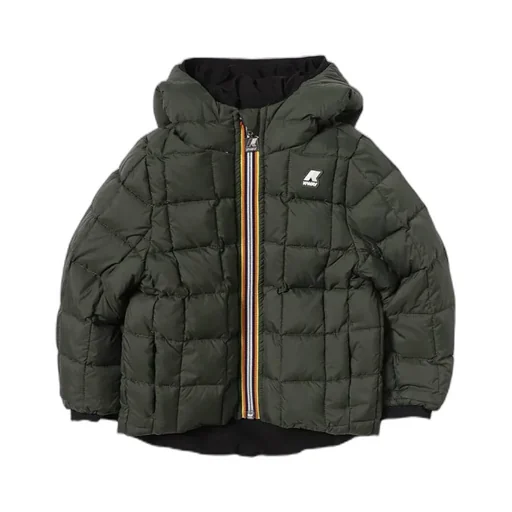 Long-Sleeved Hooded Down Jacket