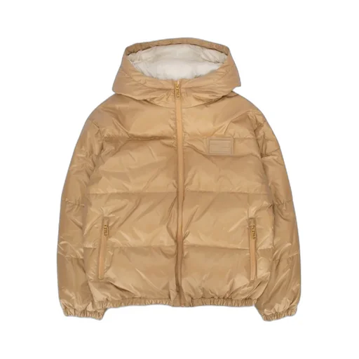 Fendi Kids Logo Patch Down Jacket