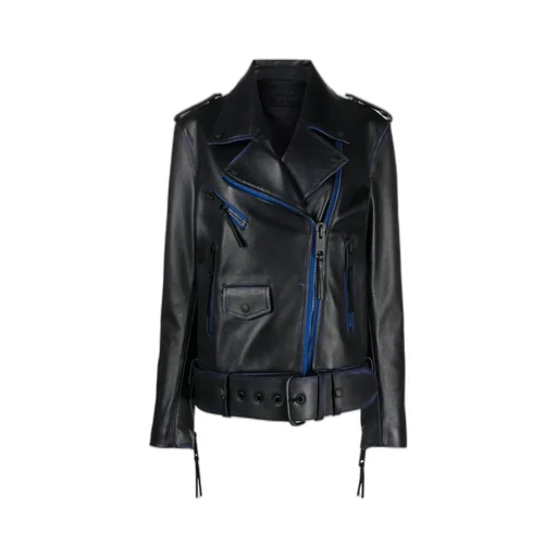 Off-White Belted Leather Jacket
