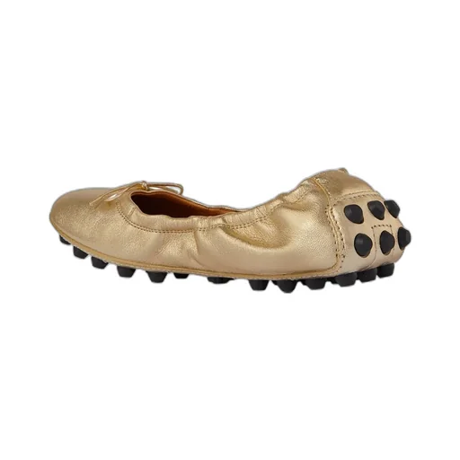 Tod's Metallic Effect Bubble Ballerina Shoes