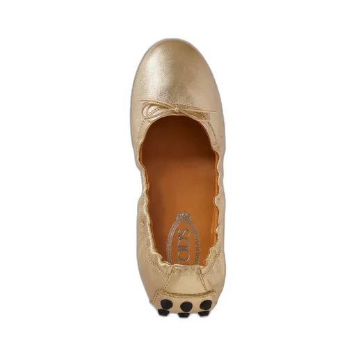 Tod's Metallic Effect Bubble Ballerina Shoes