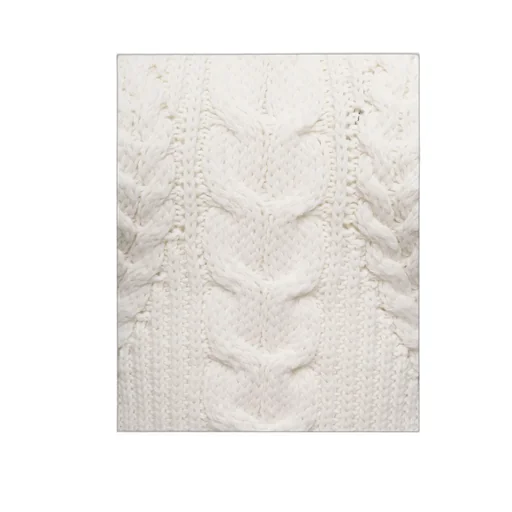 Peplum-Hem Cable-Knit Jumper