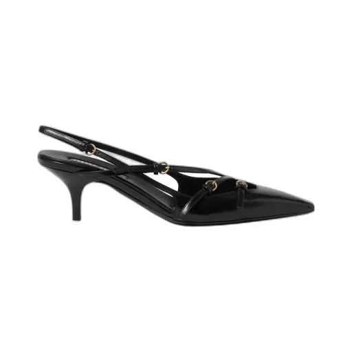 Miu Miu Buckle-Embellished Pointed Toe Slingback Pumps