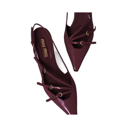 Miu Miu Pointed Toe Slingback Pumps