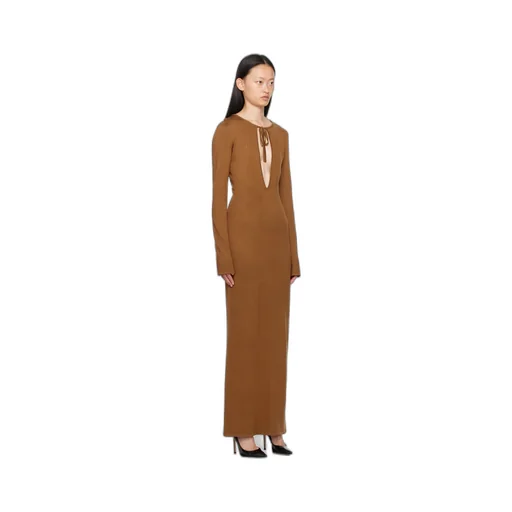 Long-Sleeved Hollow Dress