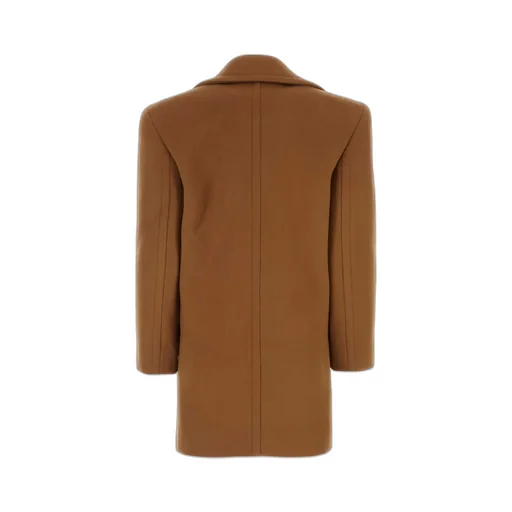 Saint Laurent Double-Breasted Long-Sleeved Coat