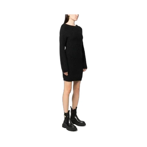 Dsquared2 Off-Shoulder Long-Sleeved Knitted Dress