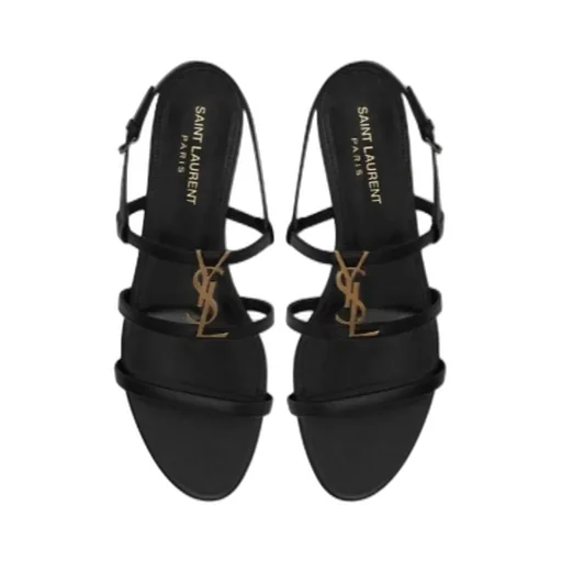 Saint Laurent Logo Plaque Sandals