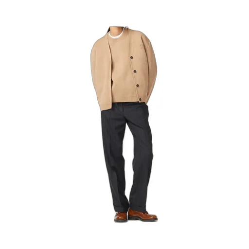 Wool And Nylon Knit Cardigan