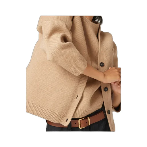 Wool And Nylon Knit Cardigan