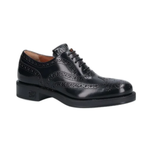 Church's X Miu Miu Round Head Lace Up Business Dress Shoes