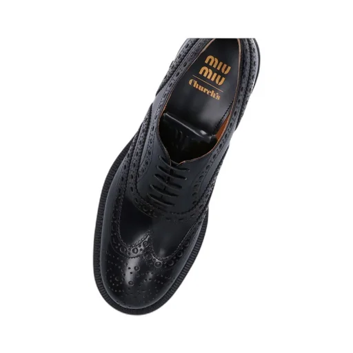 Church's X Miu Miu Round Head Lace Up Business Dress Shoes