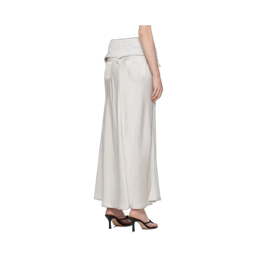Laminated Split Front Skirt