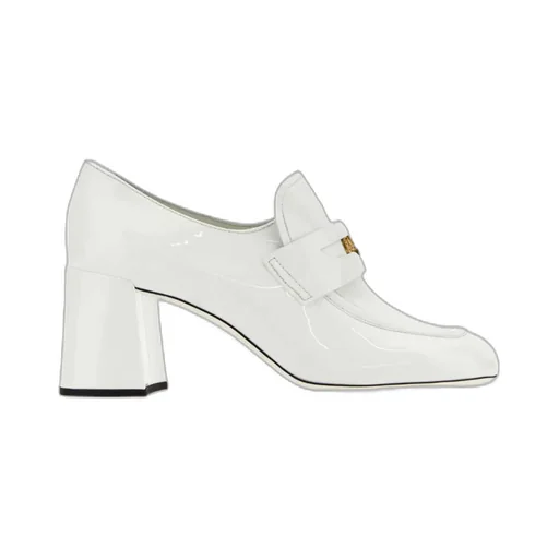Miu Miu High-Heeled Slip-On Moccasins