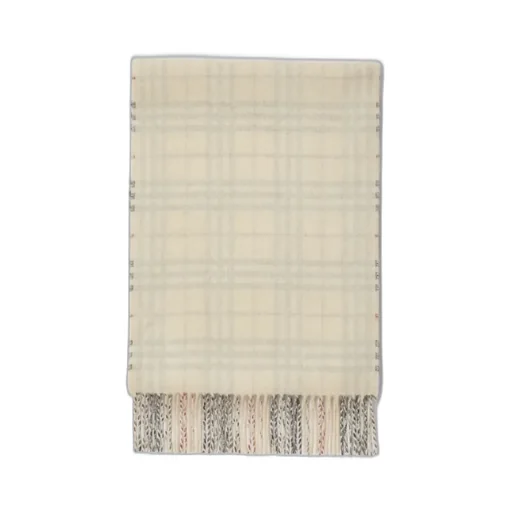 Burberry Checked Reversible Fringed-Edge Scarf