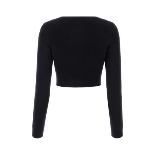 Jil Sander V-Neck Knitted Crop Top