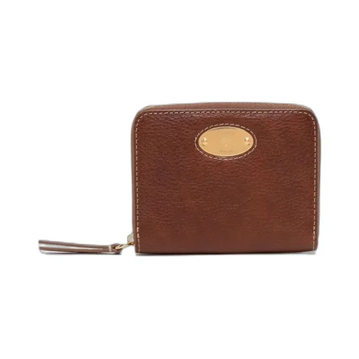 Mulberry Logo Plaque Zip-Around Wallet