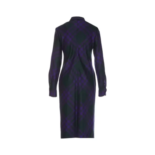 Burberry Long Sleeved Checked Shirt Dress