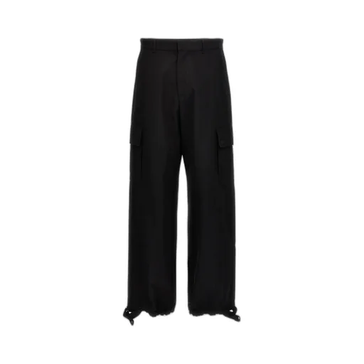 Off-White High Waist Straight Leg Pants