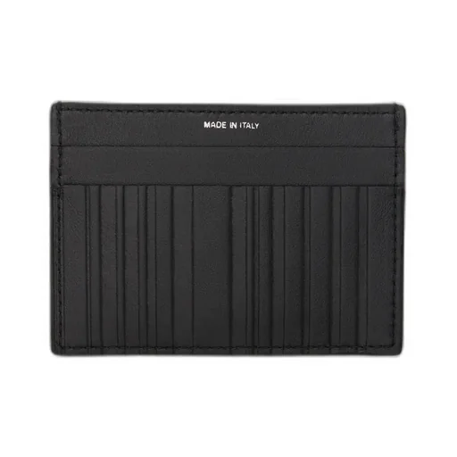 Shadow-Stripe Leather Cardholder