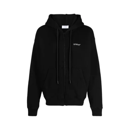 Off-White Logo Embroidered Zip-Up Jacket
