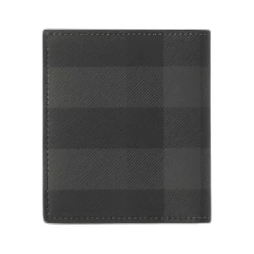 Burberry Logo-Lettering Checked Bi-Fold Wallet